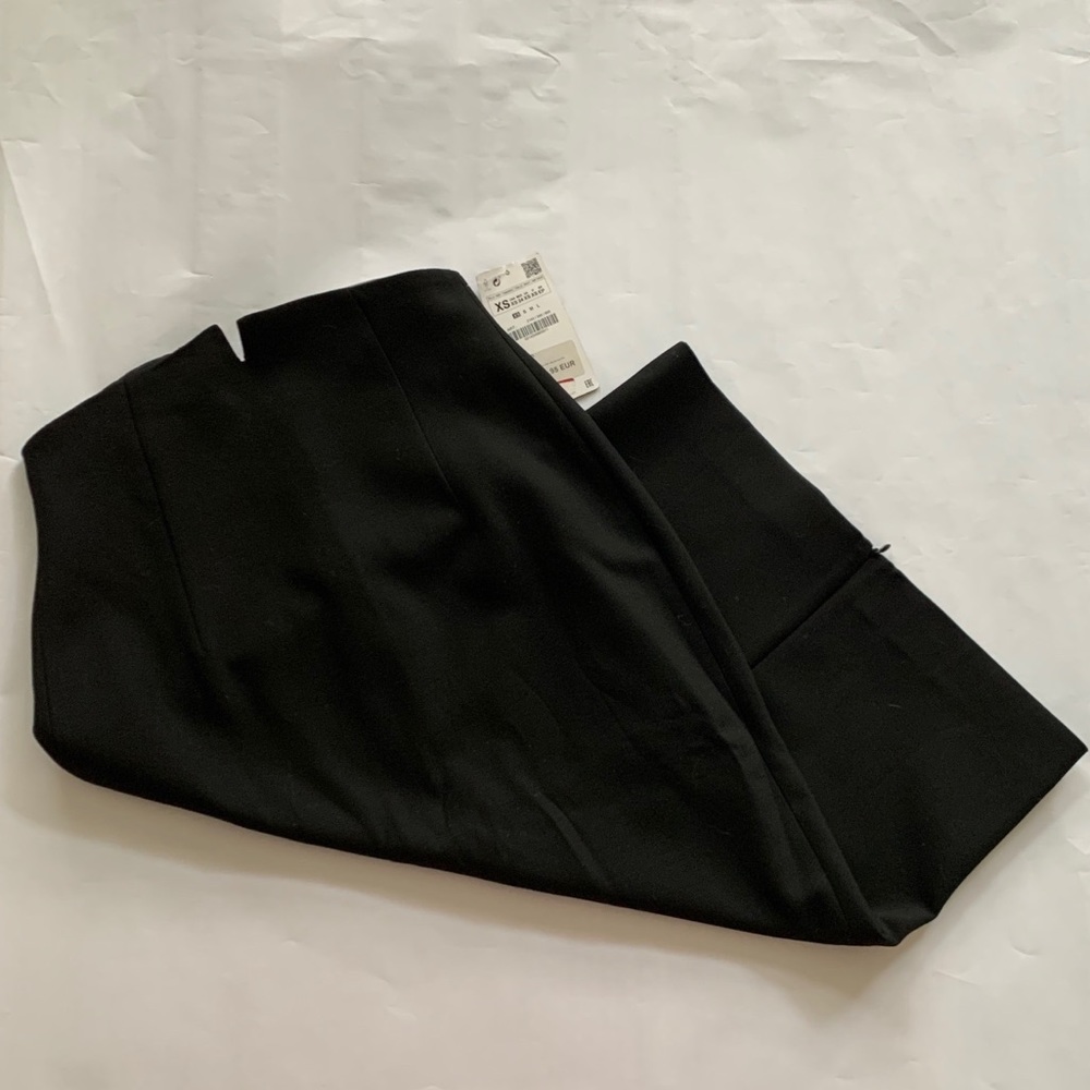 Zara Basic Black Midi Sz XS NWT